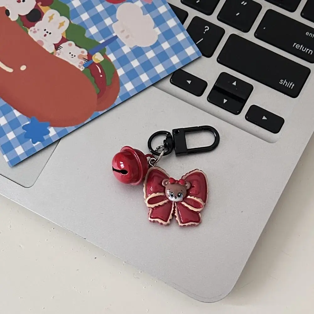 

Lovely Cartoon Little Bear Keychain Delicate Headphone Pendant Cartoon Key Chains Hanging Chain Bell Pendant Bag Pendant Kids