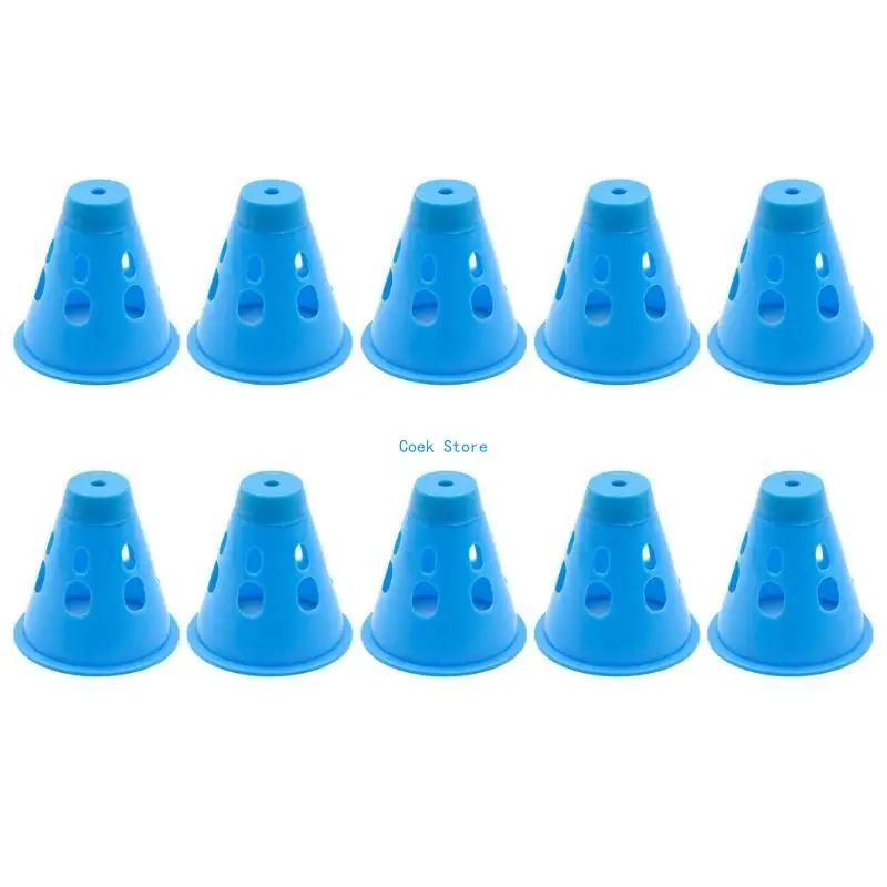

11UE 10 Pcs Tent Warning Cover Multicolor Luminous Multifunction Night Camping Peg Decoration Protective Roller Skating