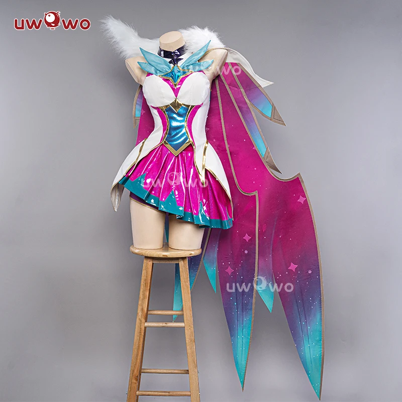 LAST BATCH UWOWO Xayah Cosplay Costume Star Guardian  League of Legends/LOL: SG Xayah Cosplay With Wings Halloween Costumes SG view 2