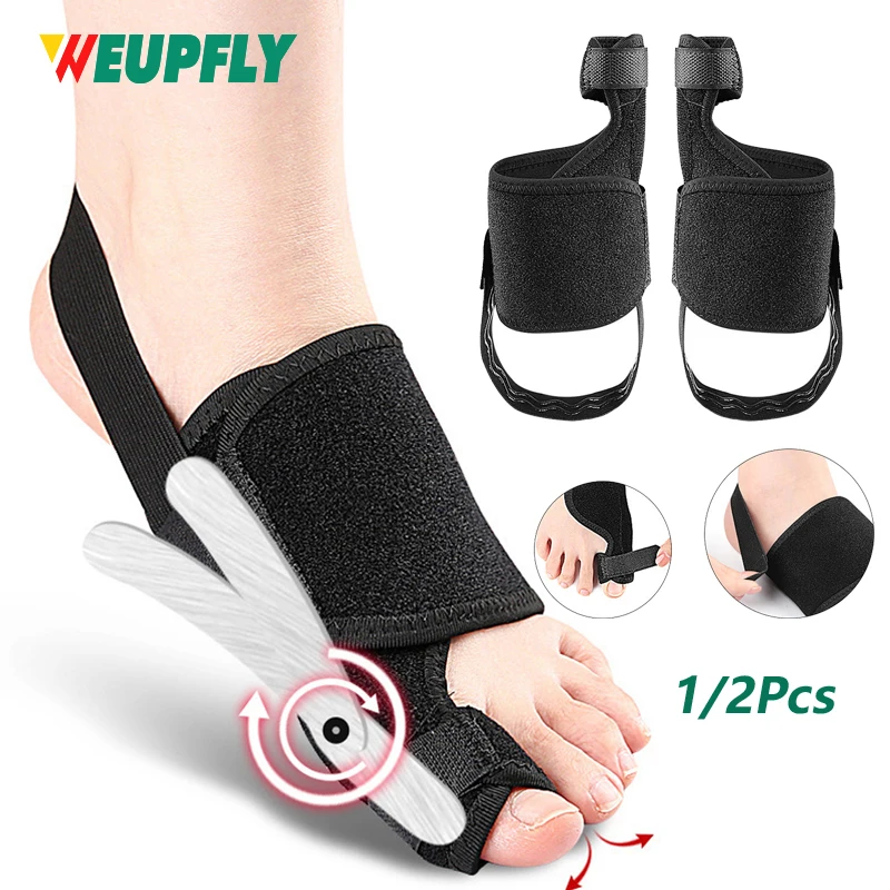 1/2PCS Bunion Corrector - Orthopedic Bunion Splint - Bunion Correction Toe Straightener with Non-slip Strap, Day Night Support