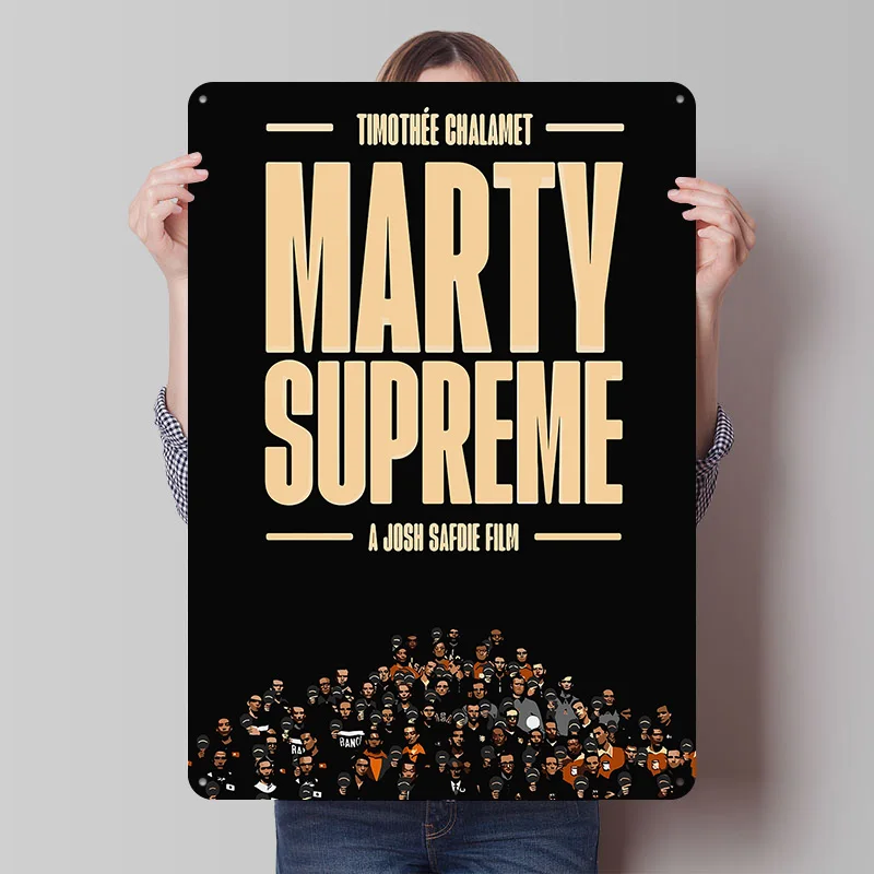 Marty Supreme Movie Metal Poster Custom Wall Art Retro Vintage Tinplate Signs for Man Cave Bedroom Decoration Gaming House Home