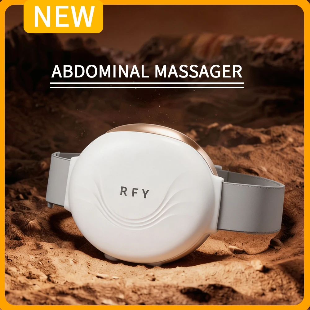 Home Electric Abdominal Massage Belt Heating Vibration Waist Massager Rechargeable Belly Relaxation Device for Home Daily Care