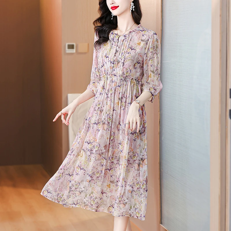 

Summer Luxury Silk Chic V-neck Long Dress Spring Solid Dresses for Weddings Woman Elegant Guest 2024 Korean Festival Maxi Dress