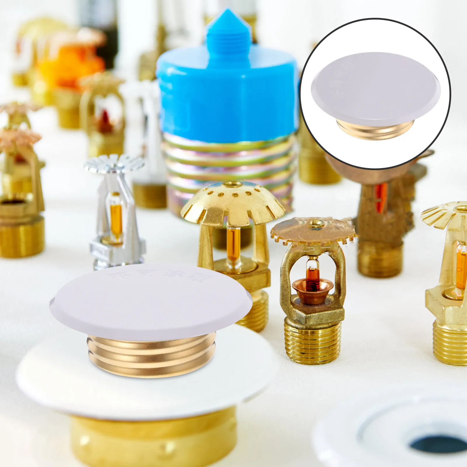 

Concealed Wall-Mounted Fire Sprinkler Cover Plate Metal Ceiling Integrated Sprinkler Head Protector Durability Aesthetic