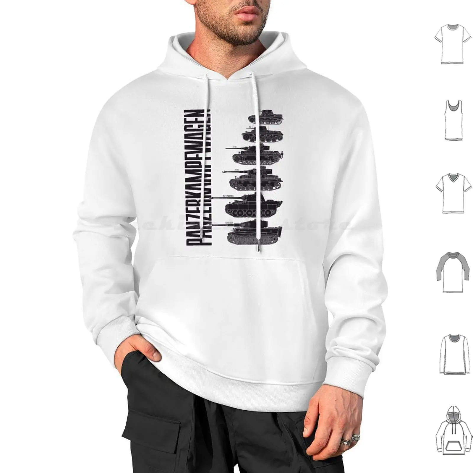 Hobby Tanks! German Panzerkampfwagen Tanks Hoodie cotton Long Sleeve German Ww2 World War Two Second World War Tank