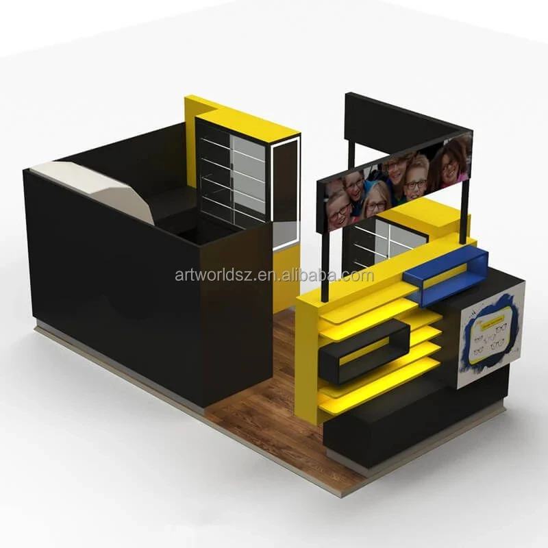 custom.Artworld Displays New Style Optical Display Cabinet Eyewear Kiosk Sunglasses Stand Unique Mall Commercial Kiosk