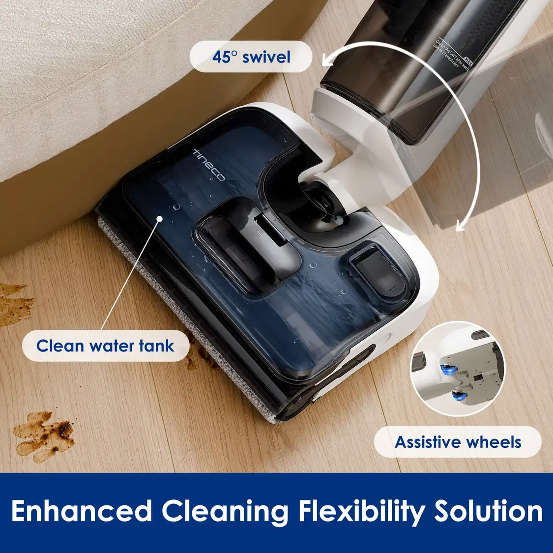 Soft Roller Brush HEPA Filters Kit For Tineco Floor One S6 Stretch Lay-flat Wet Dry Floor Washer Handheld Vacuum Cleaner Part