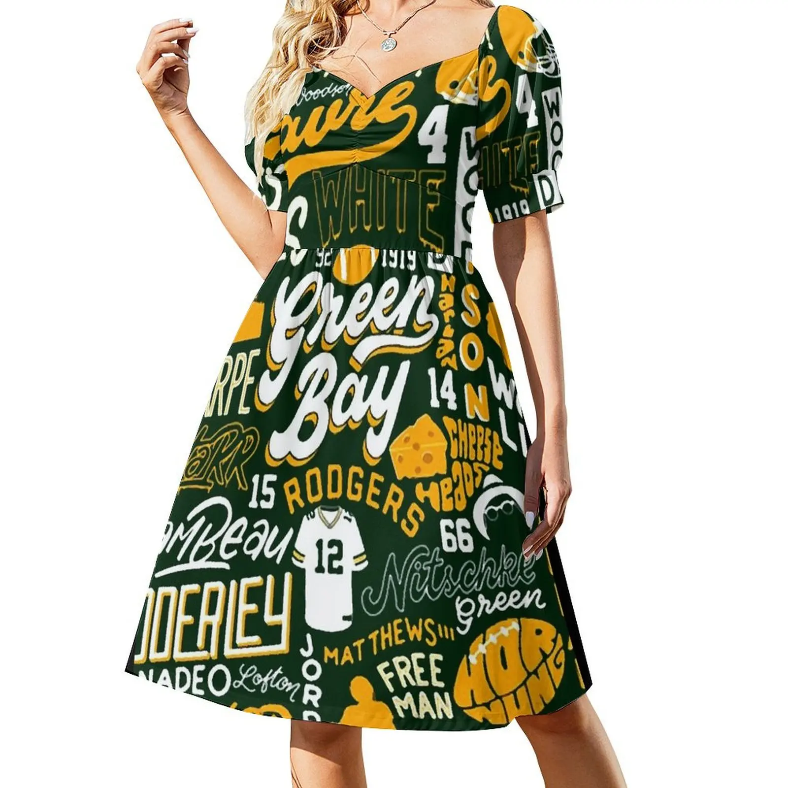 

Green Bay Football Team Legend Typography Dress sexy short dresses daring Dress vintage