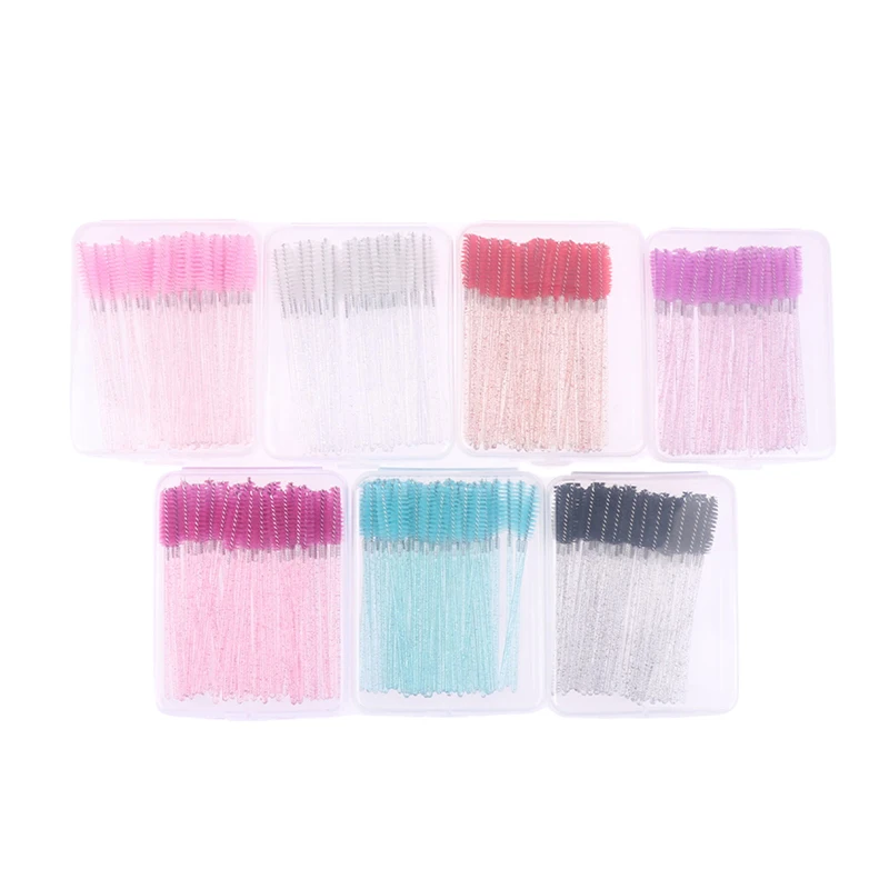 50PCS Disposable Cotton Swab Eyelash Brushes Individual Eyelashes Microbrush Lash Removing Lash Extension Accessories