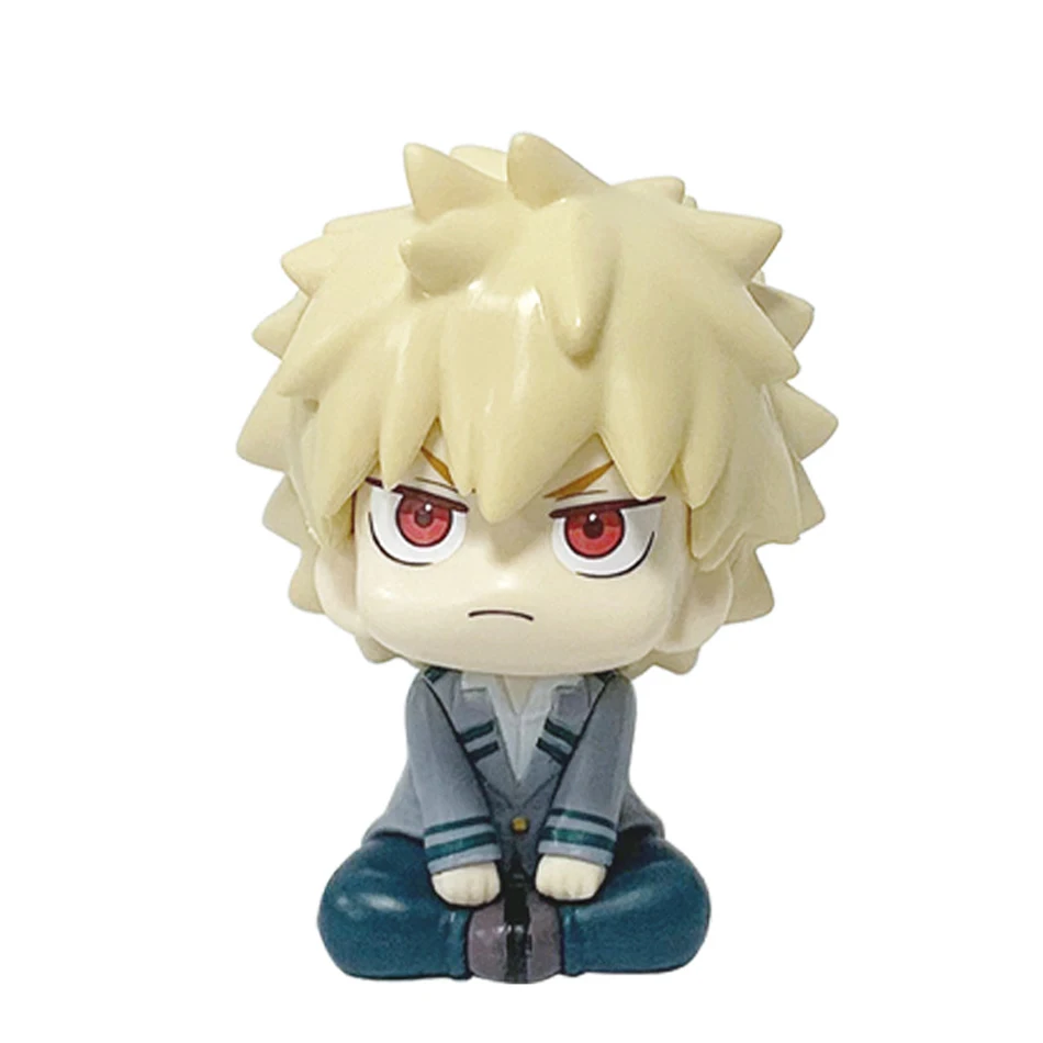 My Hero Academia Izuku Midoriya Katsuki Bakugo Todoroki Shoto q-version 4pcs PVC Figures Model Anime Cartoon Model Toy Gifts view 3