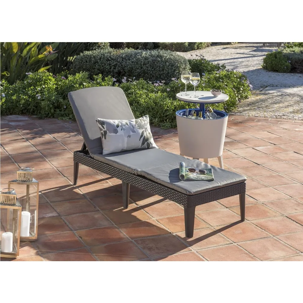 Keter Sunlounger Garden Bed, Jaipur with Cushion