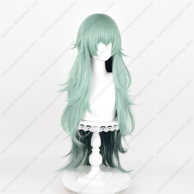 Eto Yoshimura Cosplay Pruik 95Cm Lange Groene Gradiënt Pruiken Hittebestendig Synthetisch Haar