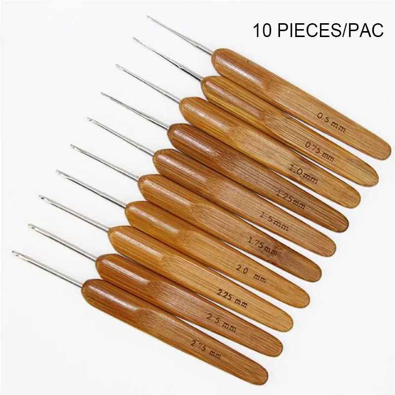 0.5MM-2.75MM needle size 10 pieces per set hair crochet hooks knitting tools hair braiding needles