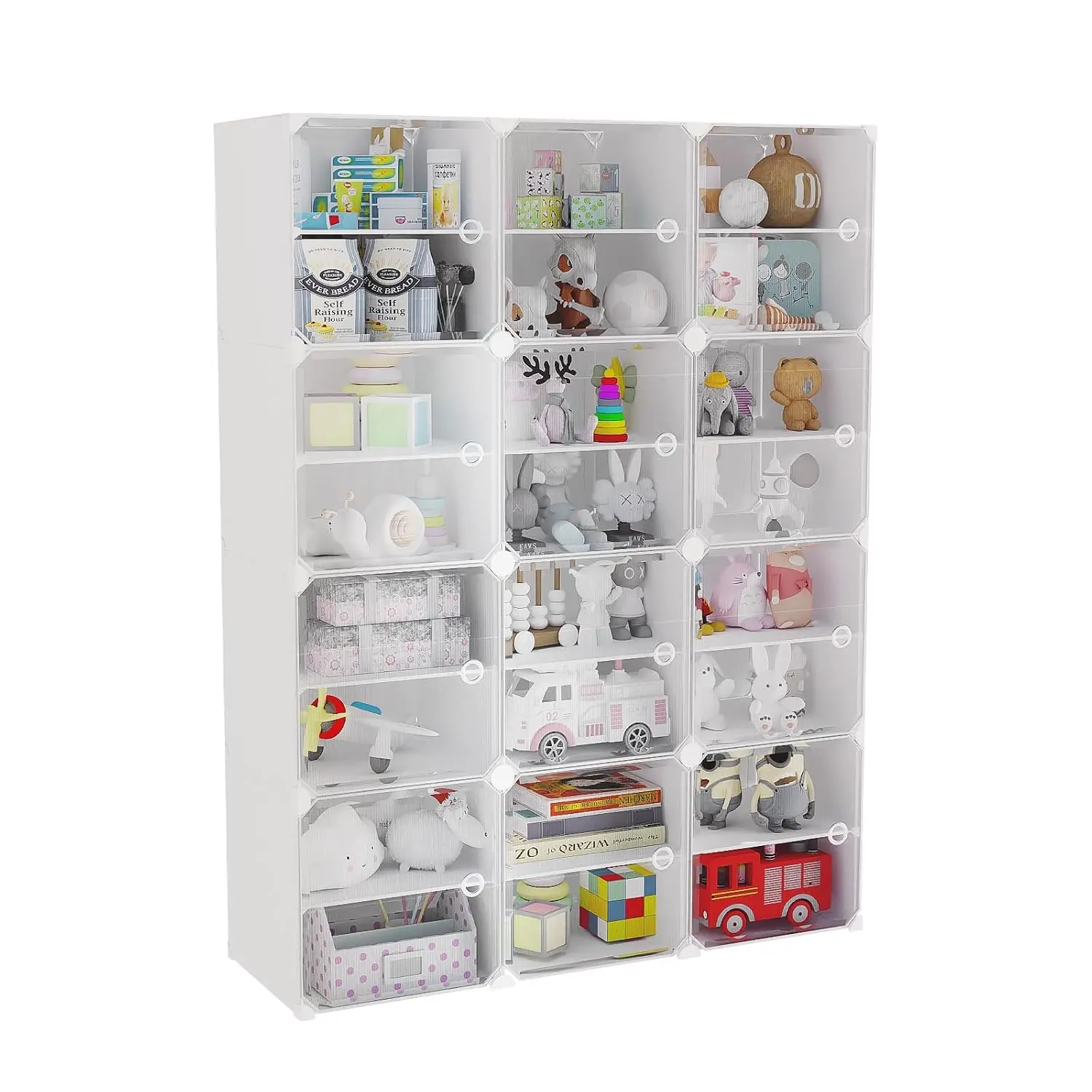 Foldable 12-Tier 96 Pairs Shoe Rack with Clear Door Stackable Storage Bins for Closet Entryway, Customized