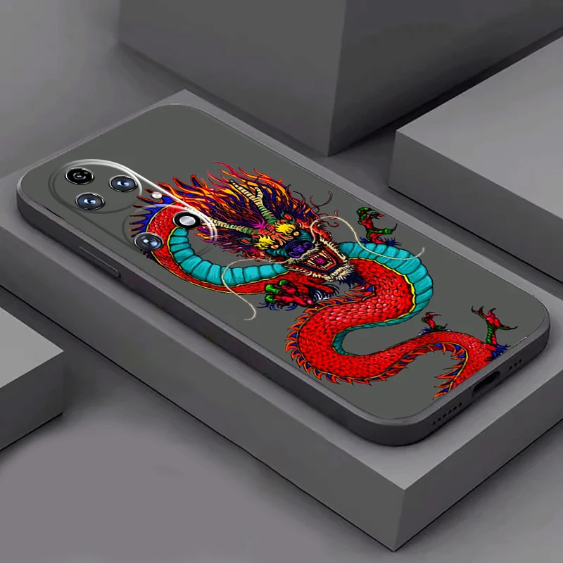 Chinese Divine Dragon Phone Case For Huawei Honor 50 50se 30 10 Lite 8X 9X Pro Mate 40 30 30E 20 10 Pro Plus Carcasa Coque