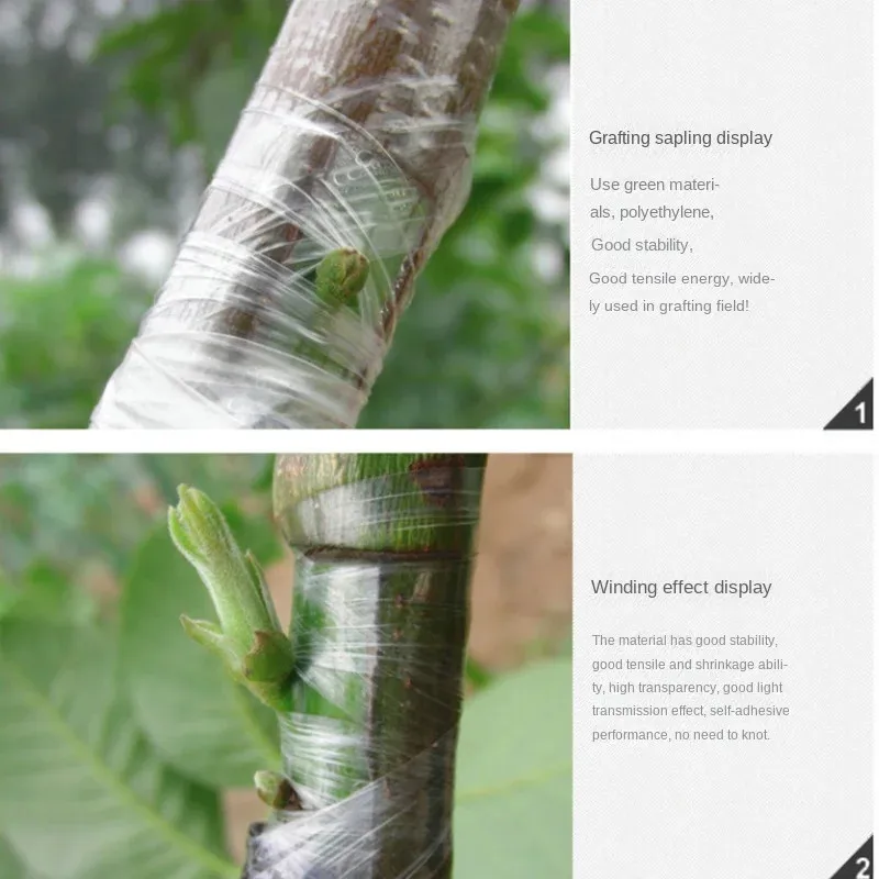 120M Self-adhesive PE Grafting Tape Film Stretchable Garden Tree Plants Seedlings Vine Tomato Grafting Accessories