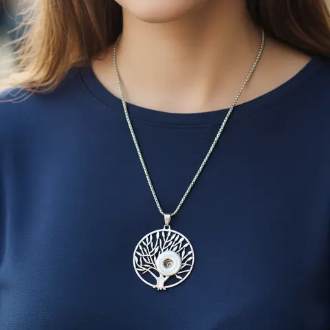 Stainless Steel Chain Charm Women Men 002 Trendy Necklace Choker Fit 18mm Ginger Snap Button Necklace for Wedding Prom Jewelry