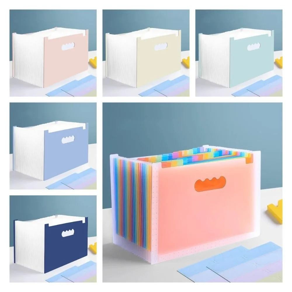 

Multi-layer 25 Pockets File Folder Portable Waterproof A4 Expanding Organ Bag File Storage Large Capacity Paper Organizer
