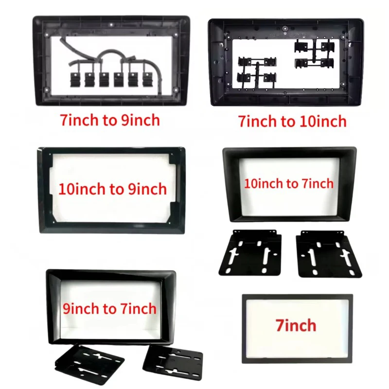 2 Din Car Fascia Auto Audio Dash Kit Installation Trim Bezel Vehicle Radio Android Panel Center