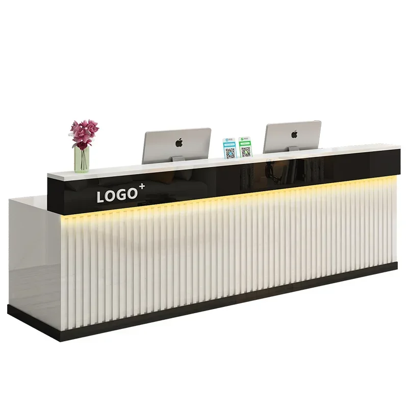Design Aesthetic Reception Desks Beauty Simple Trendy Luxury Reception Desks Display Mostrador Recepción Commercial Furniture