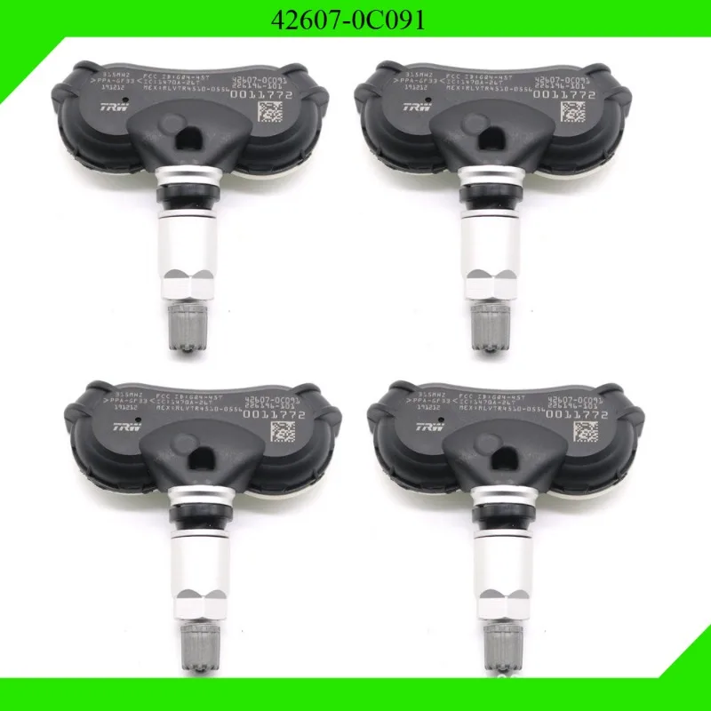 1/4pcs 42607-0C091 426070C091 TPMS Tire Pressure Monitor System For Toyota Tundra RAV4 Sienta Highlander 315MHz Tire Sensor