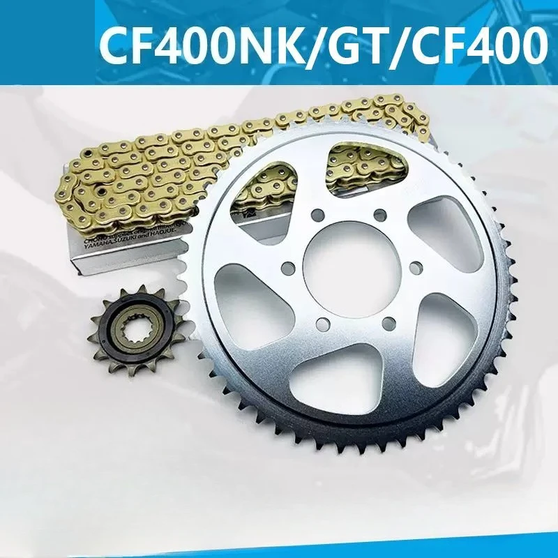 Motorcycle Large Sprocket + Small Sprocket + Chain 1 Set For Cfmoto CF400NK/GT/CF400