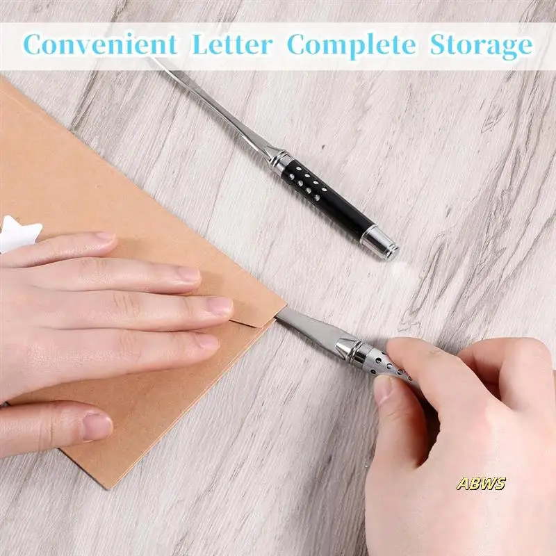 

Набор из 2 металлических открывашек для писем, ножницы для конвертов с удобной ручкой для эффективной обработки почтой дома и офиса