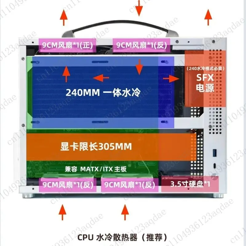 X10 Portable Compact 240 Water-cooled Computer Chassis