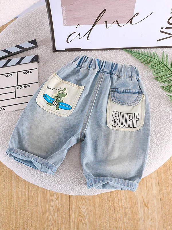 shorts-en-jean-aostar-pour-garcons-vetements-d'ete-pour-enfants-pantalon-7-8-pour-bebes-taille-elastique-melange-coton-polyester-tenues-pour-enfants