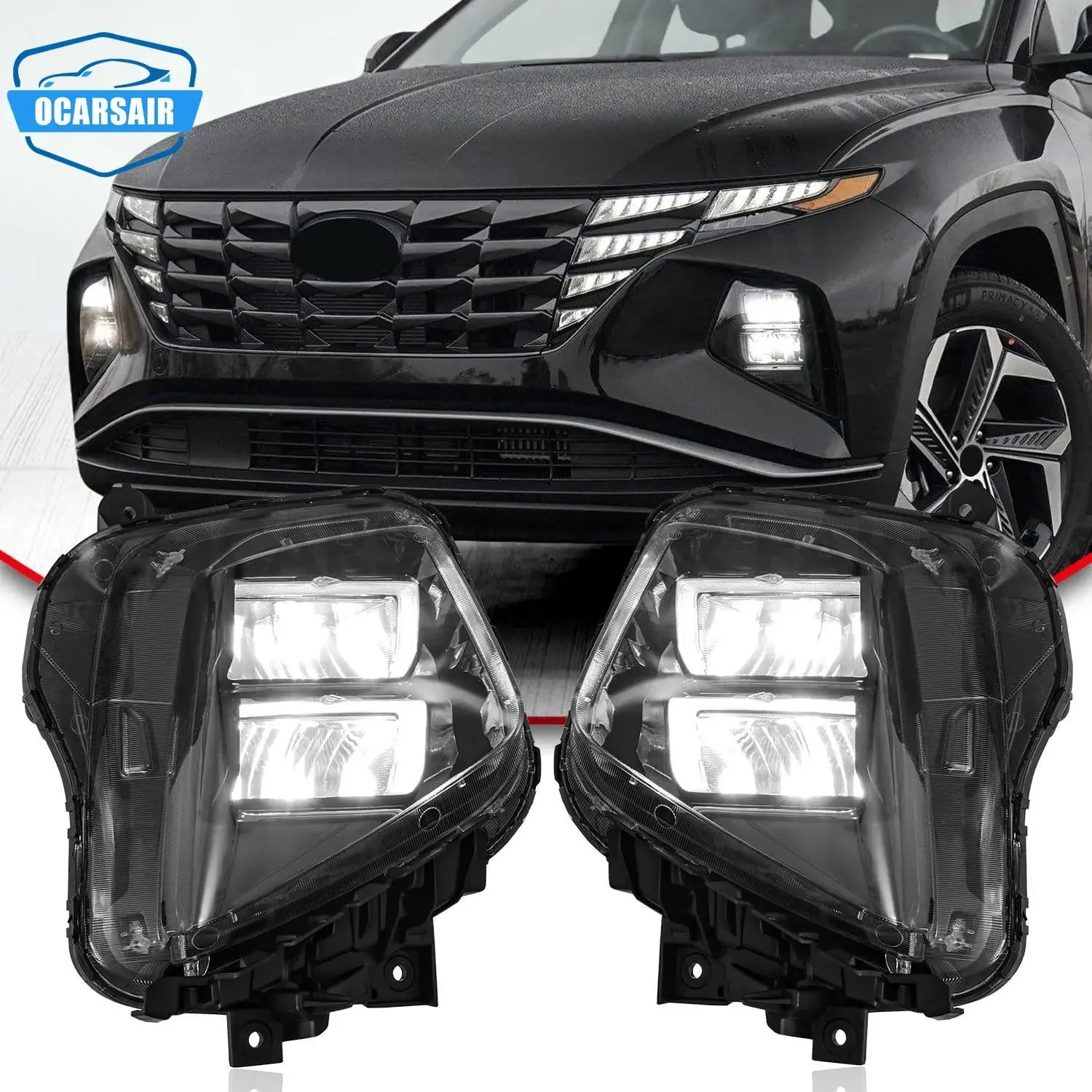 1pc Headlights for Hyundai Tucson SE 2022 2023 Low Configuration DRL 92101-CW150 92102-CW150 5PINS W/O LENS