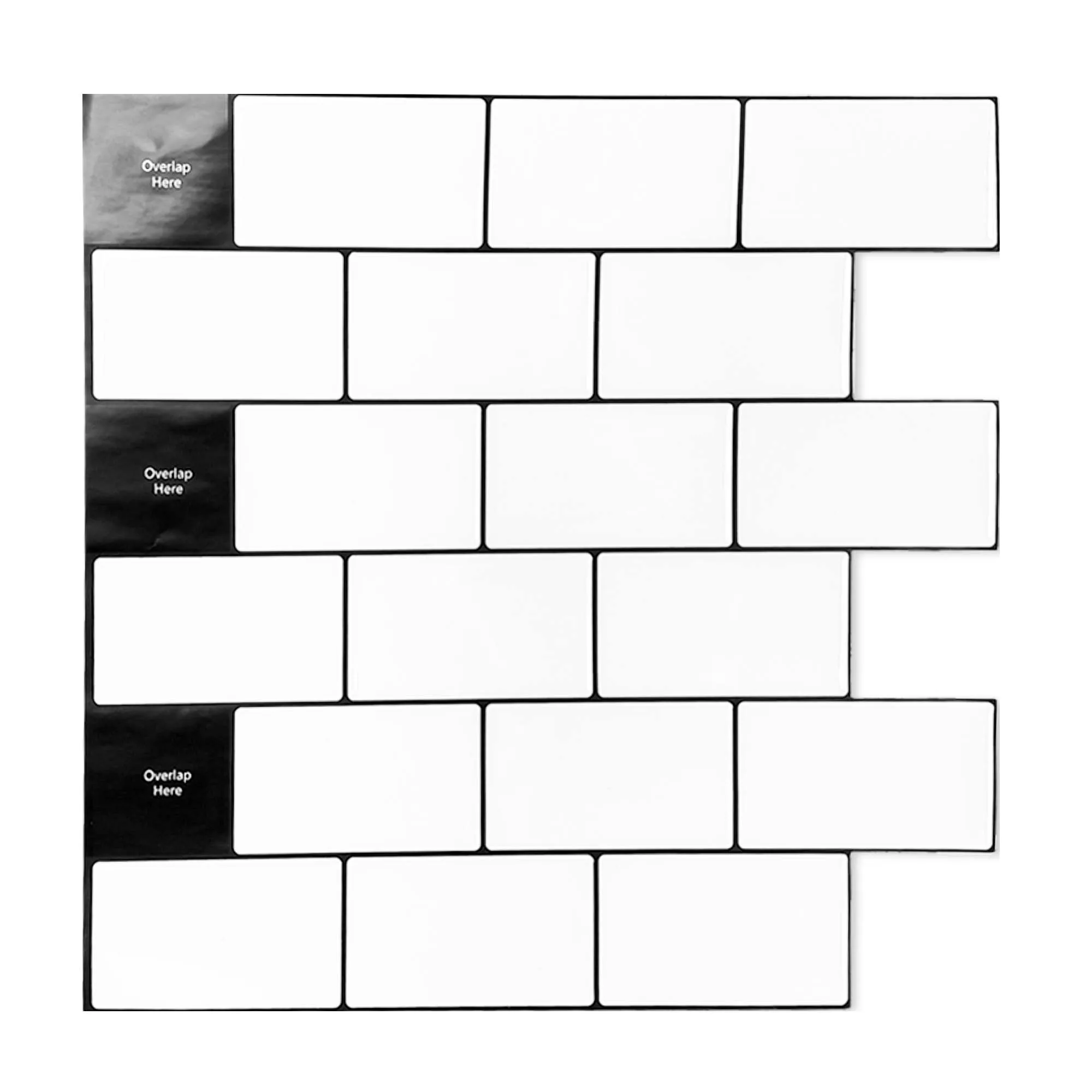 

Wall Stickers Peel and Stick 3d Vinyl Wallpaper Bathroom Kitchen Backsplash Wall Decals 10 Sheets