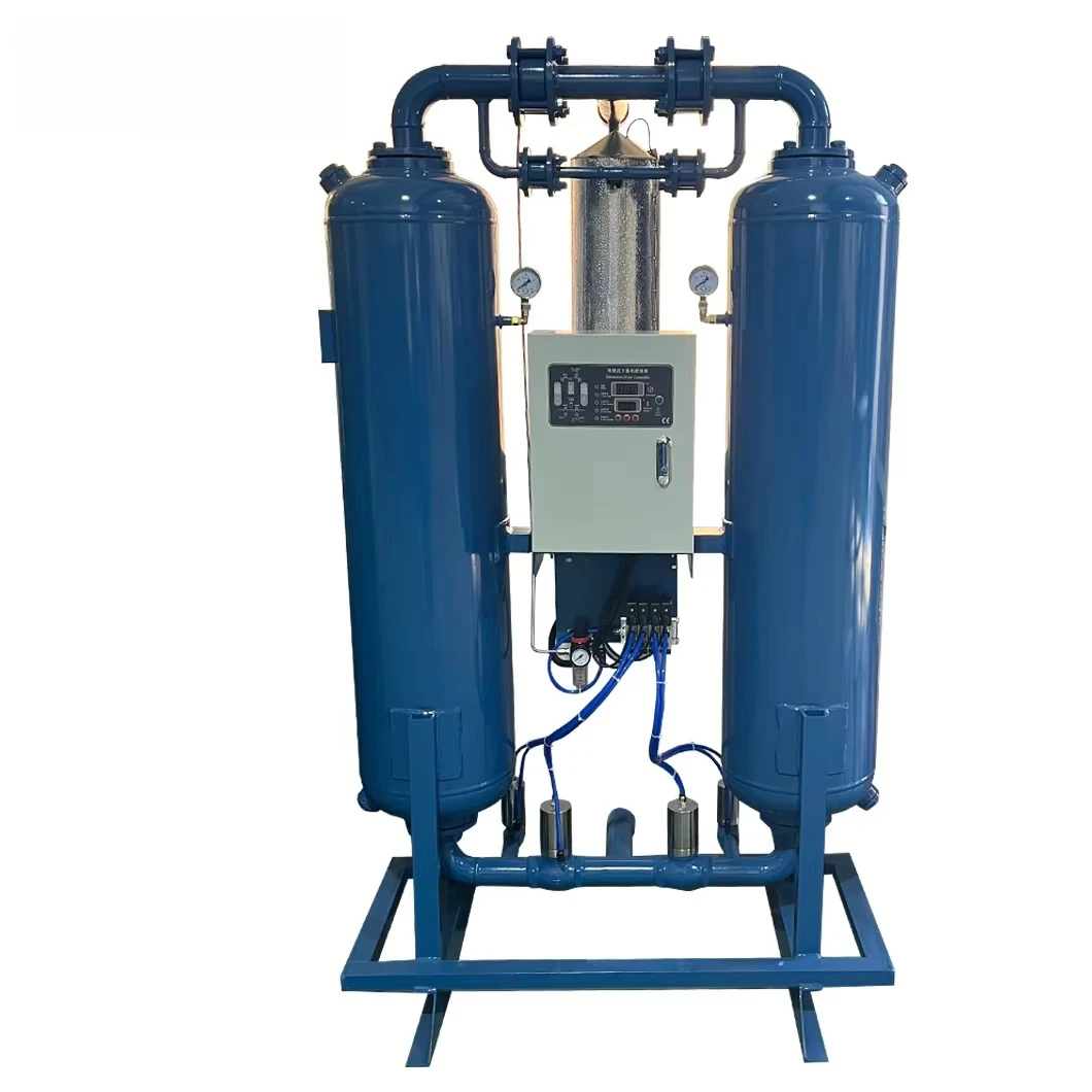 High-precision Industrial Heated Adsorption Double Tower Desiccant Compressed Air Dryer 8.5 Nm/min Microcomputer-Controlled