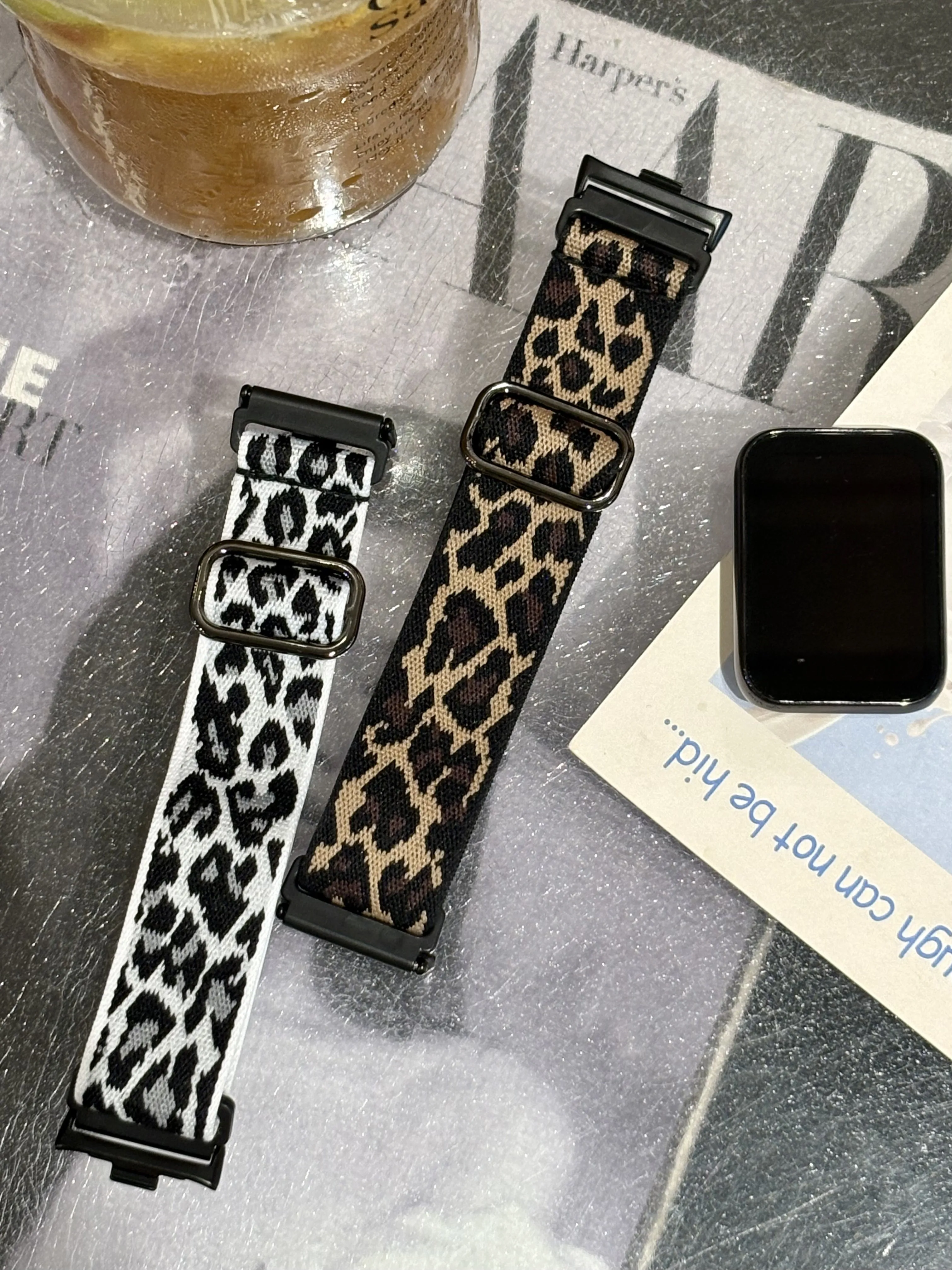 Leopard Print Nylon Elastic Strap Compatible with Xiaomi Mi Band 8 Pro/Redmi Watch 4, Quick Release Replacement Sports view 2