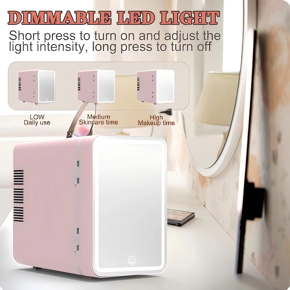 4L ثلاجة سيارة صغيرة محمولة مرآة مستحضرات التجميل حاوية الثلج تخزين الحرارة وتبريد قطع غيار السيارات اثنين في واحد #2