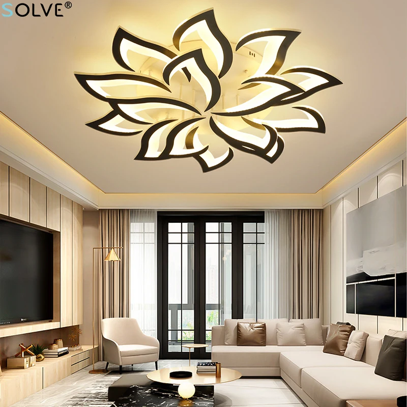 Modern LED Ceiling Light Creative Acrylic Ceiling Chandelier Stepless Dimming Remote Control Living Room Bedroom Kitchen Lights