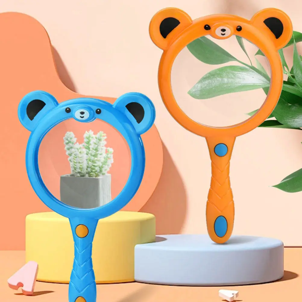 6Pcs Handheld Magnifying Glass 3X Cartoon Mini Compact for Science Exploration Nature Observation Detailed Inspection
