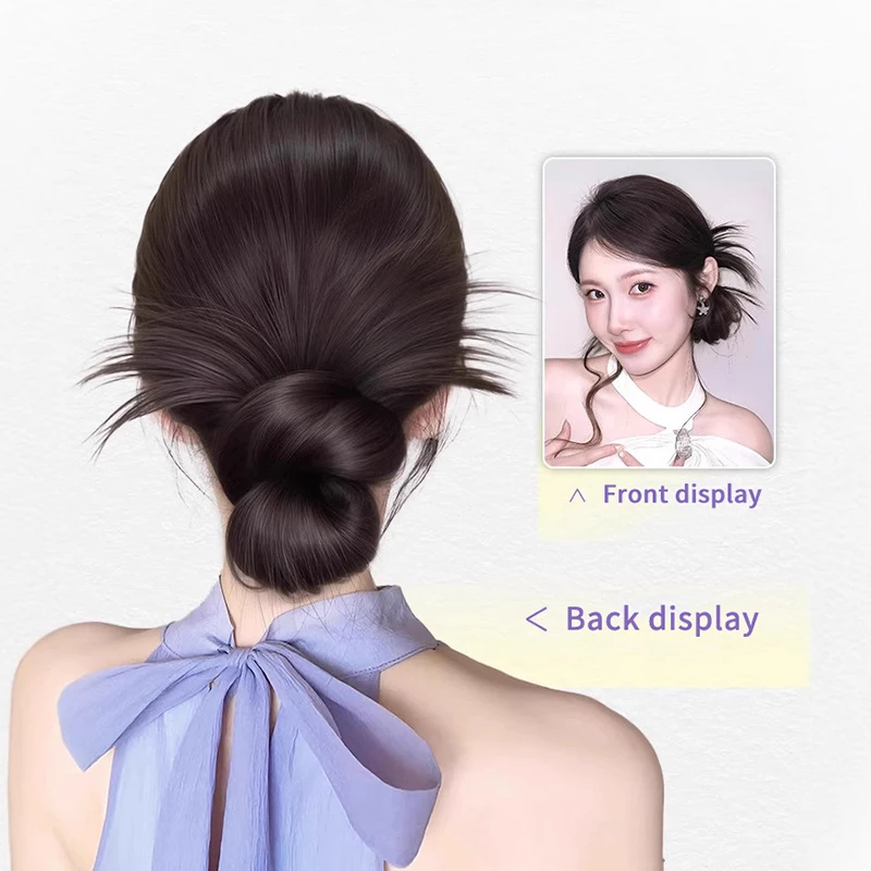New Synthetic Wig Bun Lazy Hair Chignon Dancer Female Meatball Head Hair Clip Styling Hair Accessories view 4