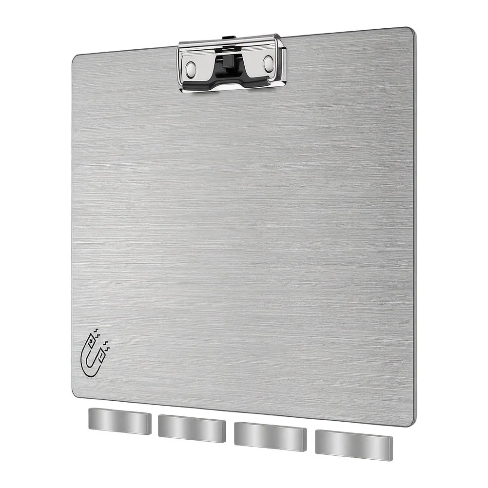For Office Clipboard Stainless Steel 230 for x 200 for x 10 mm Compact Metal Clip Board for School Writing and Paper