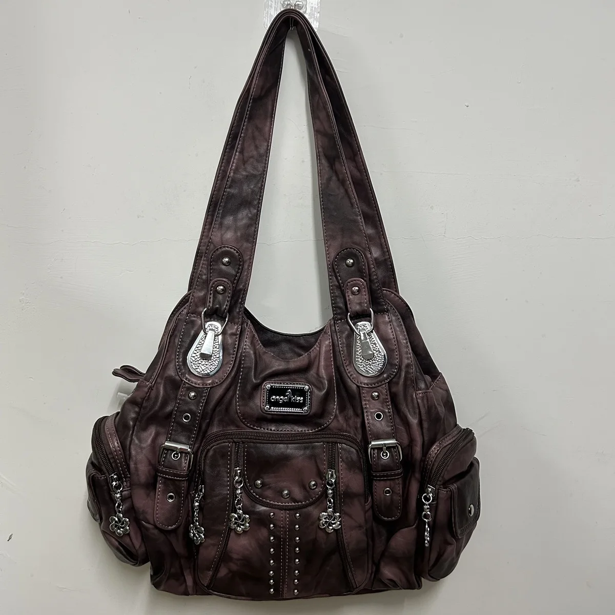 Vintage-Tasche Damen Mode-Handtaschen PU-Leder Schultertaschen Damen-Umhängetasche Große Kapazität Schulter-Handtasche Bolsa Feminina – Detail 2
