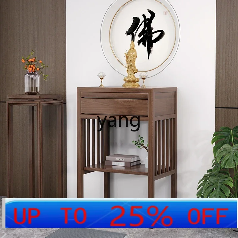 

LTT черный орех, современный простой футляр для благовоний, стол Будды, стол из цельного дерева, стол Будды для дома