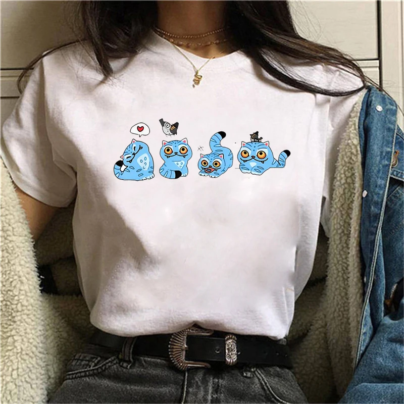 

New Kpop Demon Hunters Derpy Tiger Print Clothes Men Women Summer Short Sleeve Fashion Summer Casual T-Shirt Tops