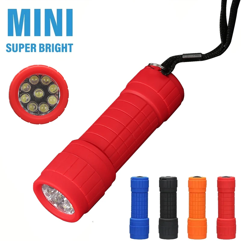 Portable LED Mini Children's Flashlight Strong Lighting Using 3 Batteries Fixed Focus Pocket Outdoor Waterproof Camping Torch