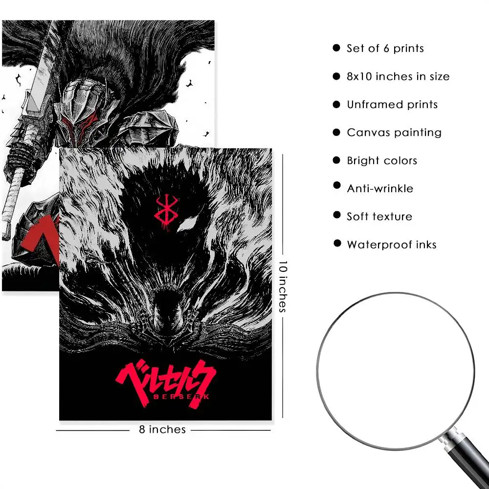 بارد أنيمي B-Berserk ملصق جودة عالية طباعة ديكور المنزل جدار الفن جدارية غرفة زخارف للحانات #4