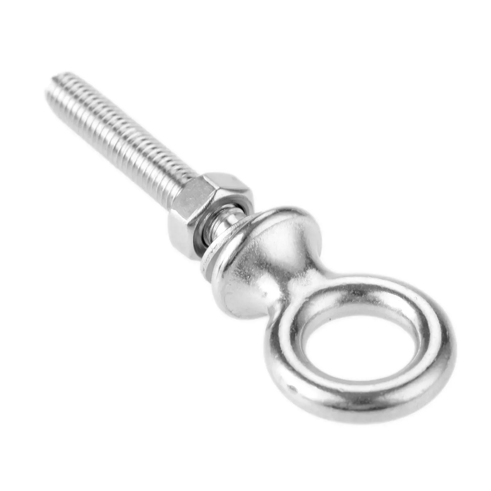 1pc m6 m8 m10 m12 levantamento de aço inoxidável olho parafusos eyebolts com porcas & arruelas conjunto anel redondo gancho parafuso fasterners