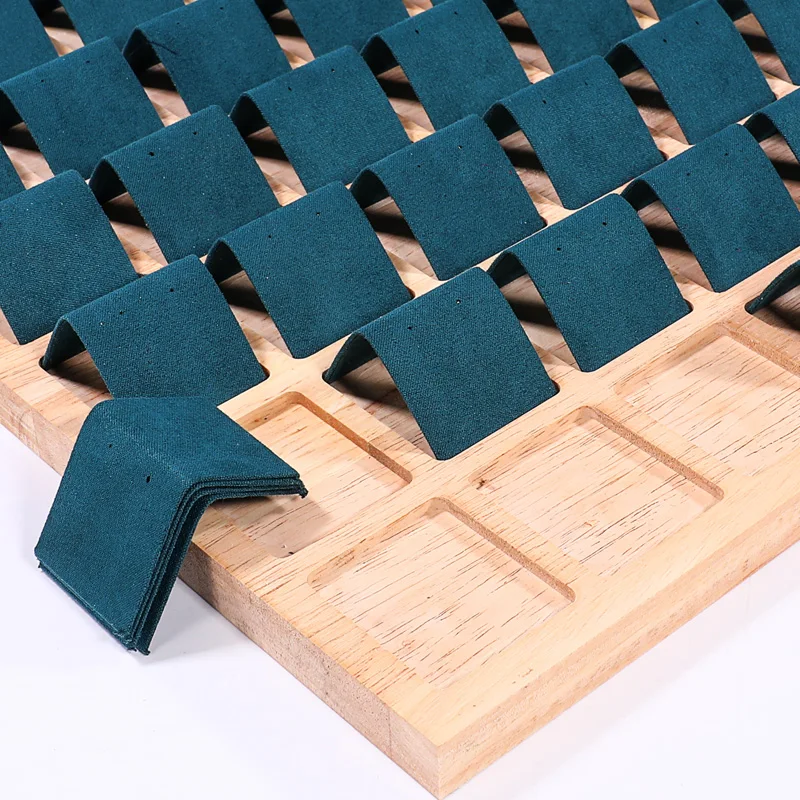 

Высококачественный поднос для сережек из цельного дерева, многофункциональный органайзер для ювелирных изделий, держатель для обручей-гвоздиков, элегантный браслет-кольцо Prese