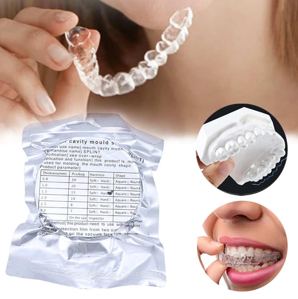 

Dental Lab Vacuum Forming Sheet Orthodontic Splint Retainer Slice Vacuum Thermoforming Material Soft Hard 1.0/1.5/2.0mm