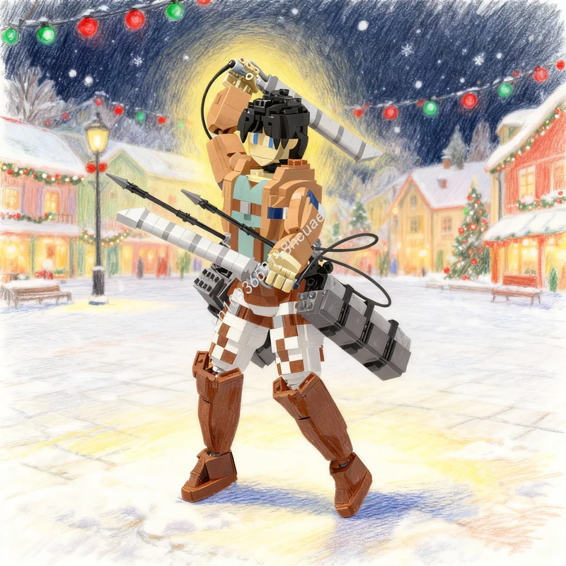 

1148pcs MOC Icons Eren Yeager Model Building Blocks Construction Christmas Gifts Assemble DIY Toy Creative Brick Idea Education