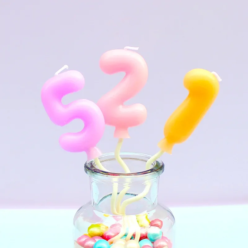 0-9 Number Happy Birthday Cake Candle Topper Wedding Decoration Letters Dessert Table Party Home Decoration Supplies