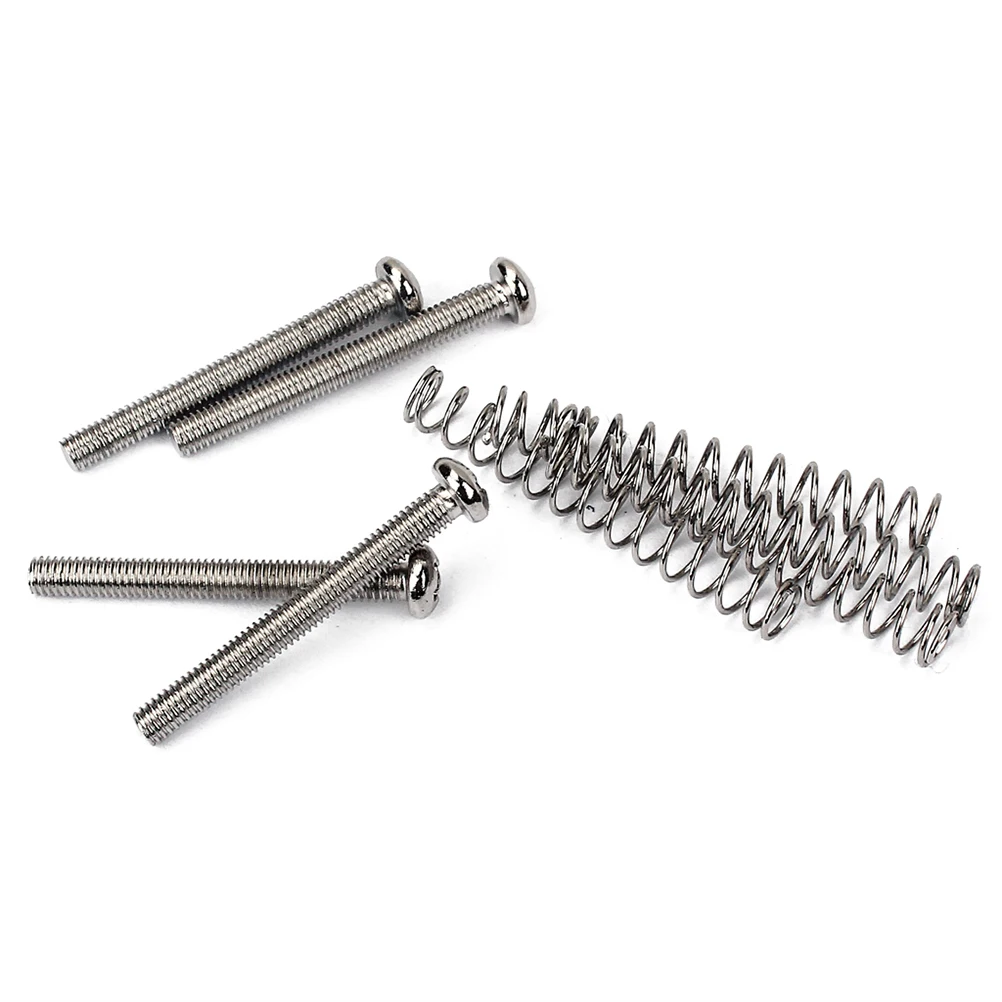 

4 Pcs Guitar Pickup Screws Bridge for Electric Single Coil Bass Pickups Mounting Parts Humbucker Springs Accessories Spiral