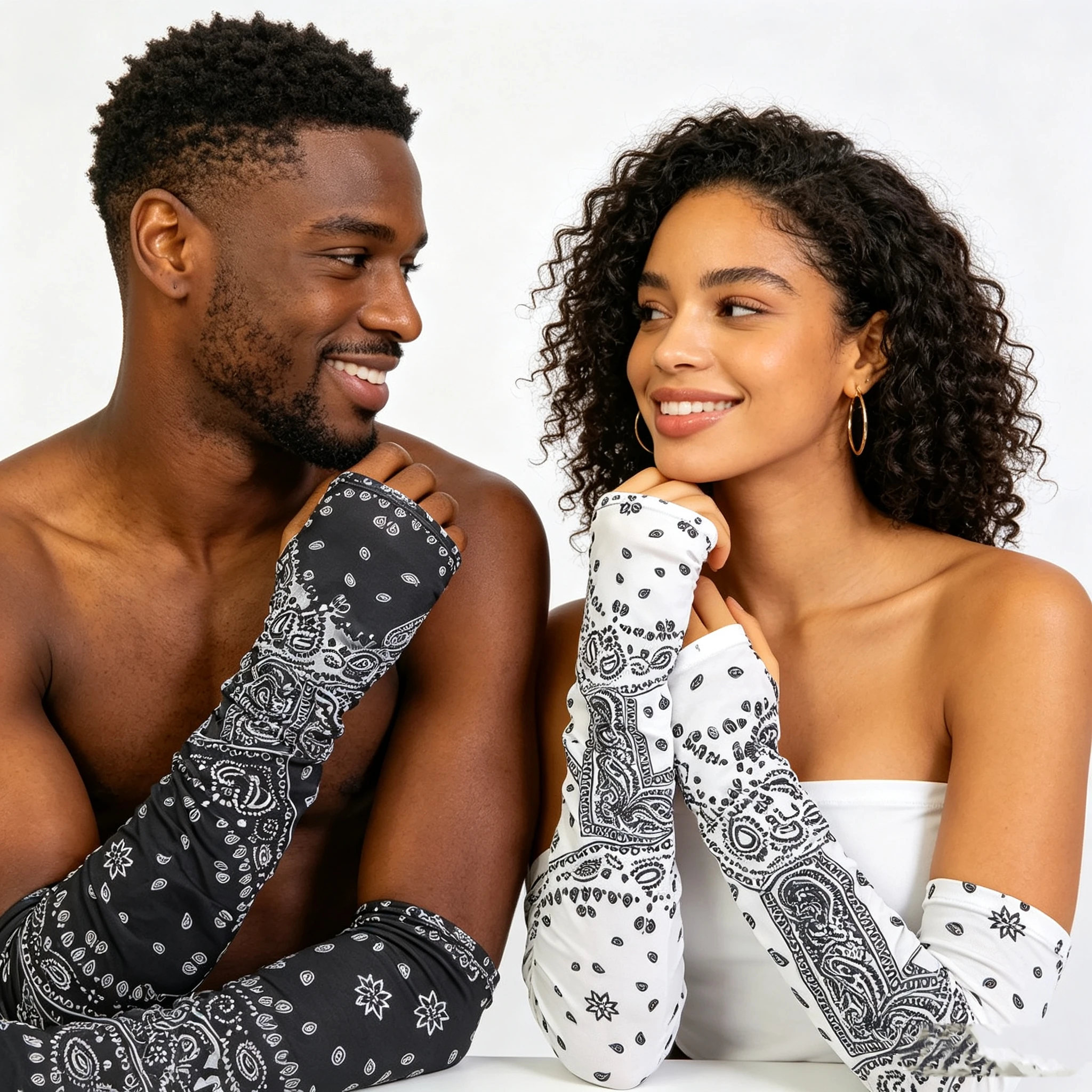 1 Paar Sonnenschutz-Ärmel Eisseide Unisex - usage example